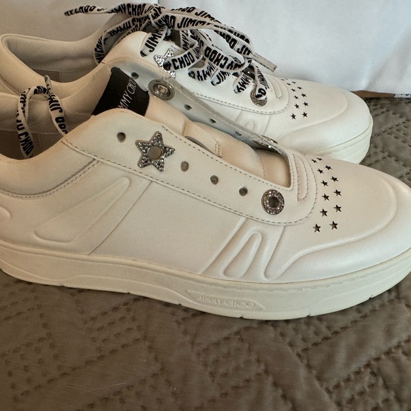 Jimmy Choo New all white Sneakers size 8us (38EU) - Picture 9 of 14